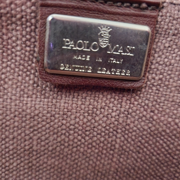 Paolo Masi Brown Tote with Colorful Floral Accents - Picture 8 of 9